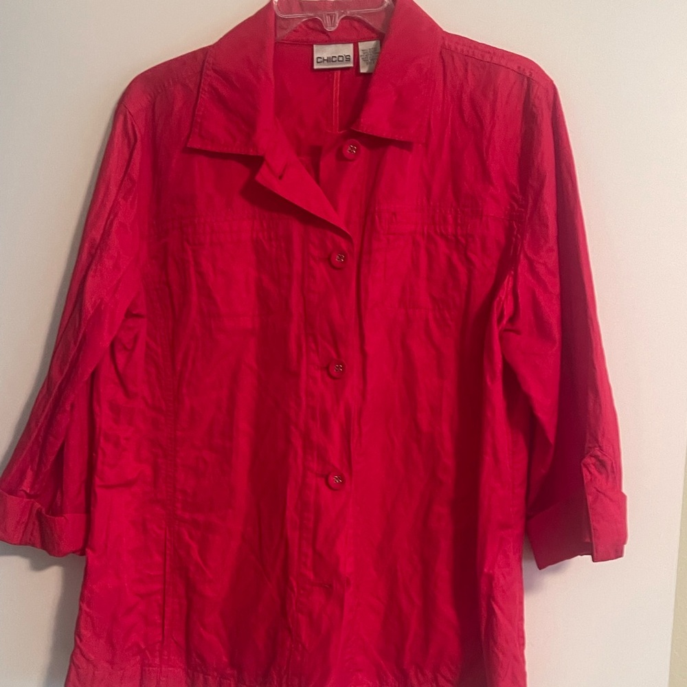 Chico's Red Blouse